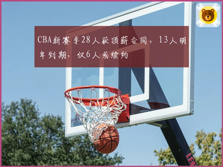 CBA新赛季28人获顶薪合同，13人明年到期，仅6人或续约
